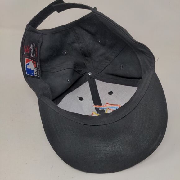 Team MLB Boys Strapback Hat Black Florida Marlins Embroidered Logo - Picture 6 of 7